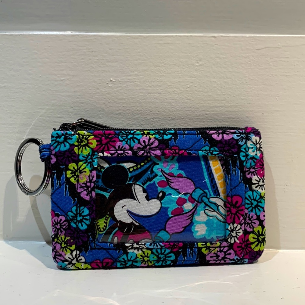 Vera Bradley Disney Zip ID Case “Mickey’s Floral Celebration”